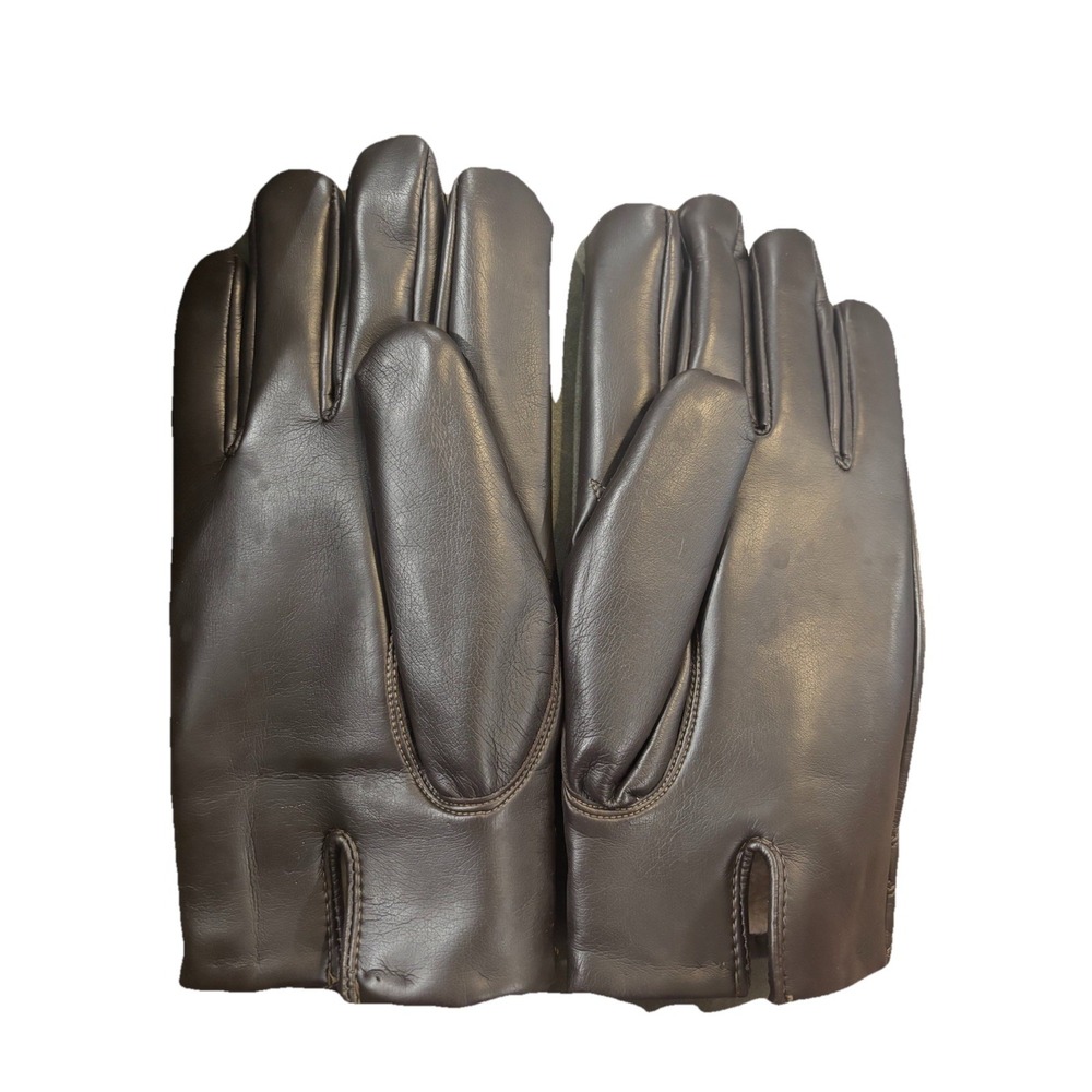 Nice Vinyl Gloves Fleece /Lined Men's Size XL Dark Brown Lightweight